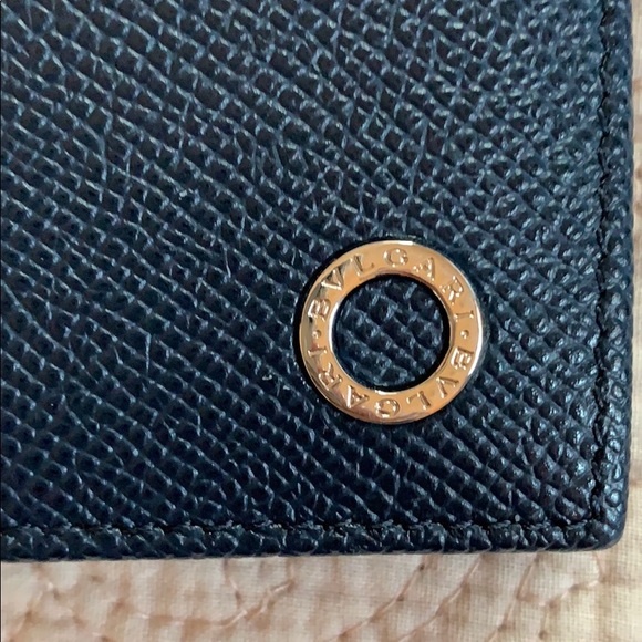 EUC Bulgari Men’s Blue Leather Wallet - Picture 7 of 7